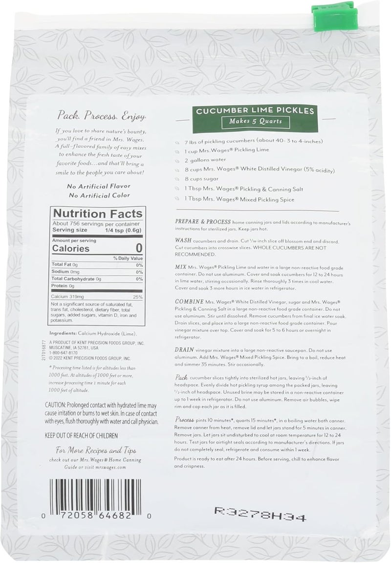 Mrs. Wages Pickling Lime Seasoning - 16 oz - Image 2